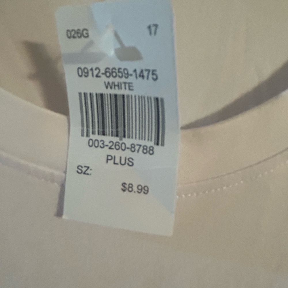 White T-Shirt with Gold Lettering - Picture 4 of 4